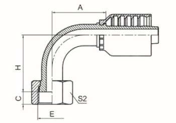 90°公制內(nèi)螺紋平面 參考 REF GB/T 9065.3