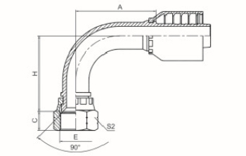 90°美制SAE內(nèi)螺紋90°內(nèi)錐面 SAE J513